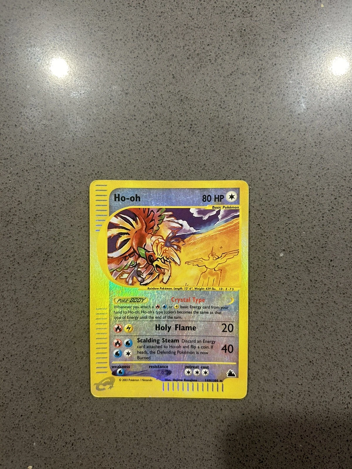 Pokemon Card/Card HO-OH CRYSTAL REVERSE - SKYRIDGE - 149/144 - ENG - ENG - ENGLISH - LP