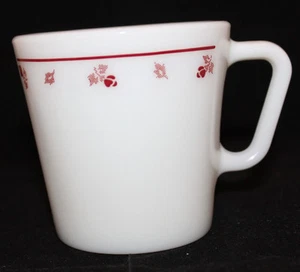Corning Corelle Pyrex Burgundy Rose Milk Glass Coffee Mug Cup 300ml USA Oven (A) - Imagen 1 de 12