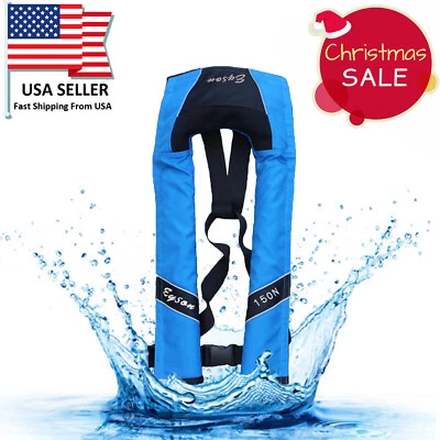 New Year Sale Life Jacket Vest Adult Fishing Boating PFD Automatic Inflatable - Image 1 of 4