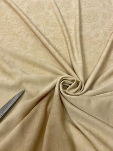 *NEW*M/Heavy Embossed Stretch Jersey L/Gold Dress/Craft/Curtain Fabric*FREE P&P* - Picture 1 of 9