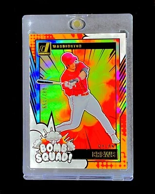 DYLAN CREWS RARE EXPLOSION REFRACTOR ROOKIE HOLO /199 Panini Insert - NATIONALS - Image 1 of 4