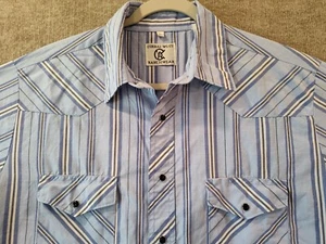 Corral West Ranchwear Pearl Snap Shirt Herren Large Kurzarm Western Rodeo - Bild 1 von 9