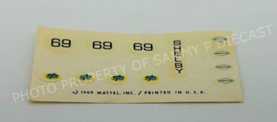 Hoja de calcomanías Hot Wheels Redline SHELBY TURBINE ¡ORIGINAL!!! Foto 1 de 2