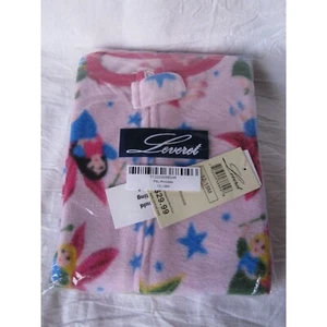 Nuevo pijama suave para dormir PJs 12-18 meses estrellas y hadas rosa bebés niñas con patas - Imagen 1 de 2