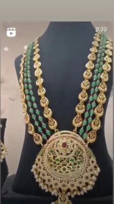 Rani Haar Kundan Conjunto de Collar Largo Boda Regalo de Novia para Mujer India Foto 1 de 4
