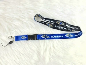 🔥NEW🔥 Baltimore Ravens KeyChain Badge Holder NFL Lanyard Detachable Clip - Picture 1 of 1