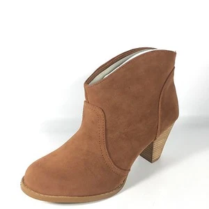 Rampage "Wonko" Women's 8.5 M Cognac Brown Faux Suede Ankle Boots - Picture 1 of 6