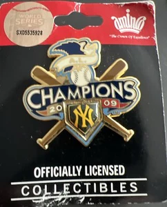 NY YANKEES PIN 2009 AL CHAMPIONS AMERICAN LEAGUE WORLD SERIES POSTSEASON - Picture 1 of 3