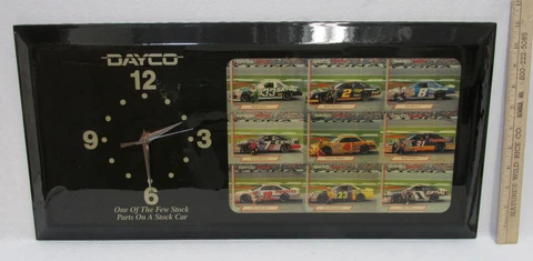 Vintage Dayco Series Nascar Racing Wall Clock Pictures Of Drivers & Their Cars Cover