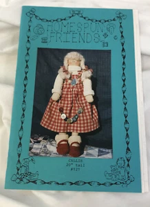 Homespun Friends Craft Sewing UnCut Pattern #121 Callie 20” Primitive Girl Doll - Picture 1 of 4