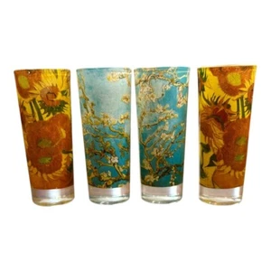 Van Gogh Museum Amsterdam Schnapsglas Set Sonnenblumen & Mandelblüten 4er Set - Bild 1 von 5