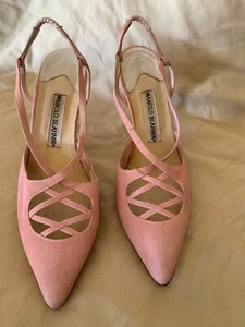 Manolo Blahnik 9.5.   Pink Strappy heel - Picture 1 of 22