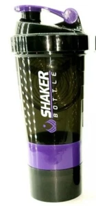 16 Oz Protein Shaker Bottle with 3 Layer Twist Off Design - Picture 1 of 6