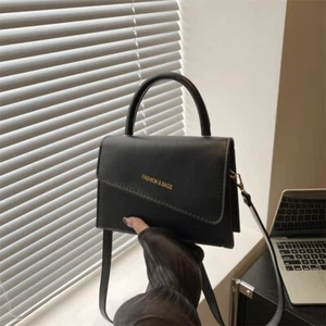 Damen Neu Umhängetasche Hand Single Shoulder Klein Eckig Tasche Schwarz - Bild 1 von 4