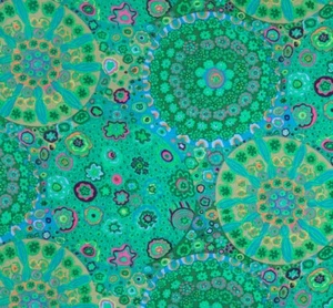 MILLEFIORE ~ Kaffe Fassett ~ Jade ~ Fabric~ per 1/2 yard - Picture 1 of 1