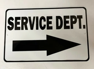 SERVICEABTEILUNG RECHTS 8X12 SCHILD S032 - Bild 1 von 1