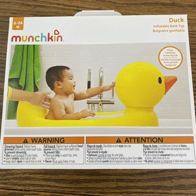 Munchkin Inflatable Safety Duck Baby Bath Tub 6-24 Months. New in Box-Unopened - Image 1 of 4