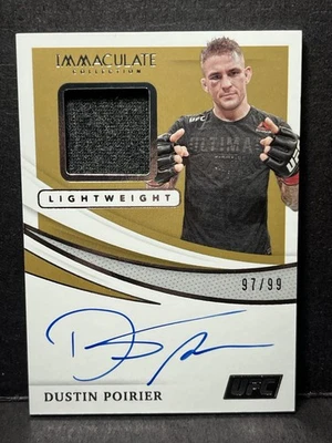 2021 Panini Immaculate UFC Dustin Poirier Auto Patch /99 - Image 1 of 4