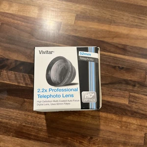 2.2X TELEPHOTO LENS 52mm To Camera NIKON D90 D60 D40 D50 D70 D80 D5300 D7300 2.5 - Picture 1 of 2