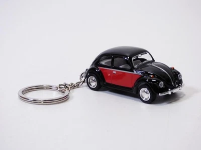 PORTE CLE VW COCCINELLE noir & rouge 1/64 clef - Immagine 1 di 3
