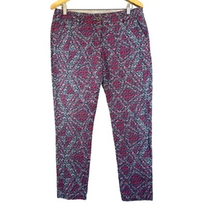 Cabi Pants Womens 8 Floral Lightweight Stretch Cotton Crop 806 Palm Beach Ankle - Picture 1 of 11