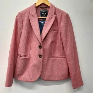 Boden Herringbone Wool Blazer UK 14 Petite Pink Multi Smart RMF-FPL5 - Picture 1 of 6