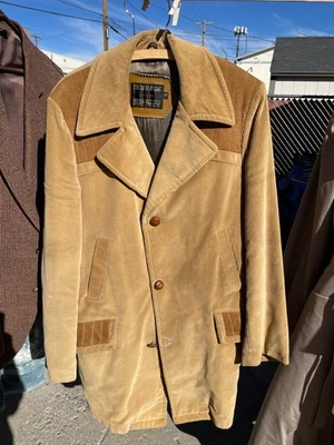 Abrigo de campo vintage Sears THE MEN'S STORE 42T tostado pana 3 botones 44 pecho Foto 1 de 4