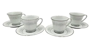 Noritake Cumberland Teacup & Saucer Set Of 4. Bone China. - Picture 1 of 8