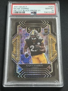 2021 Select Najee Harris Die Cut RC 1/1 Black Prizm PSA 10🔥🔥 - Picture 1 of 4