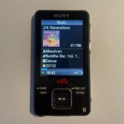 Sony Walkman NWZ-A826 Slim Digital 4GB Media Player Black in LNC - Image 1 of 4