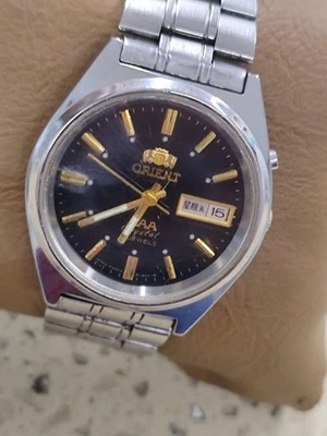 Reloj Pulsera Vintage ORIENT Cristal 3 AAA Hombre Automático Japón Acero Inoxidable 36mm Foto 1 de 4