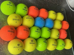 24 Wilson DX2 Soft Duo Optix Golfbälle Pearl Mint A Klasse Mix Gelb Grün Blau - Bild 1 von 4