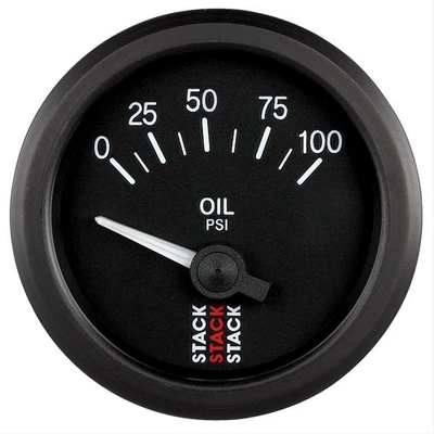 Stack Electrical Gauge Electrical Oil Pressure 2 1/16" Dia ST3202 — 第 1/3 张图片