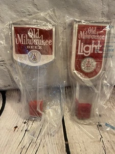 Old Milwaukee Beer Tap Handle Set Of 2 Acrylic Light - Picture 1 of 6