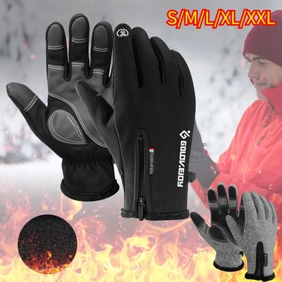 -10°C Impermeable Invierno Cálido Guantes de Esquí Pantalla Táctil Térmica Moto Nieve Hombres Foto 1 de 4