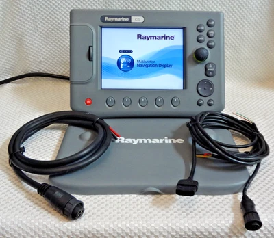 RAYMARINE C70 E02018 GPS CHART PLOTTER FISHFINDER RADAR MFD w/ POWER & COVER - Image 1 of 4