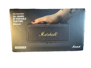 Marshall - Emberton III Tragbarer Bluetooth Lautsprecher - Schwarz und Messing - Bild 1 von 10
