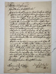 1774 Deutsche Handschrift Brief Simmershofen Wohlfahrtspetition handschriftlich Kurrent - Bild 1 von 5