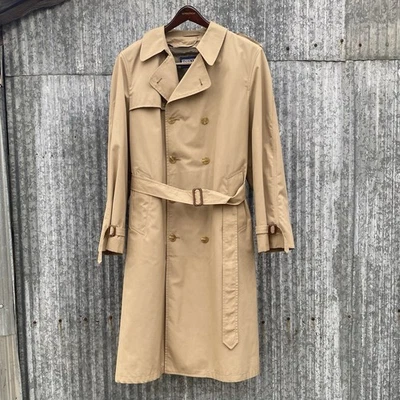 Vtg Lands' End Direct Merchants Khaki Mens 44 Lined Belted Trench Coat USA Made - Image 1 of 4