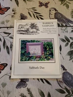 Barrick Samplers "Sabbath Day" Cross Stitch Single Pattern Booklet 1999 - Image 1 of 4