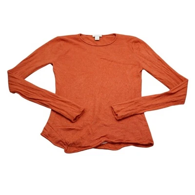 Tweeds Sweater Womens M Orange 2 Ply Cashmere Knitted Long Sleeve Pullover - Image 1 of 4