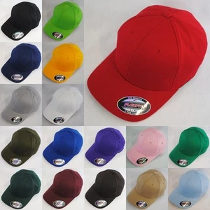 Plain Flexfit Hat Fitted Yupoong Baseball Cap Accessory 18 colours - Picture 1 of 9