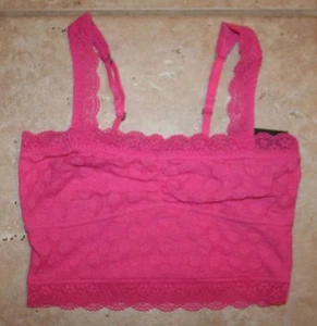 Neu mit Etikett Abercrombie Neckholder-BH Mädchen klein rosa kurz geschnitten Lagenlook Cami Spitze - Bild 1 von 2