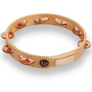 LP Accent 10" Single Row Wood Tambourine with Copper Jingles LP381-C - Picture 1 of 1
