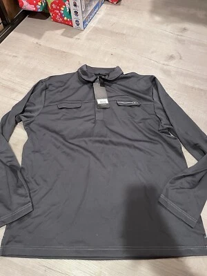 Polo Ogio Gris Manga Larga Ripper La Talla XL. Mrsp $80. Golf para hombre. Nuevo Foto 1 de 4