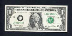 USA 2003 1 $ UNC Banknote P-515a Star Note * San Francisco, Ersatz - Bild 1 von 2