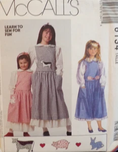 McCall's Schnittmuster 6134 Mädchen Pullover Bluse Petticoat Gr. 3-4-5 Vintage ungeschnitten - Bild 1 von 6