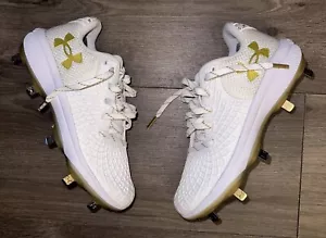 Nuevos botines de softbol Under Armour para mujer talla 5,5 oro blanco Glyde 2 MT 3026601 - Imagen 1 de 11