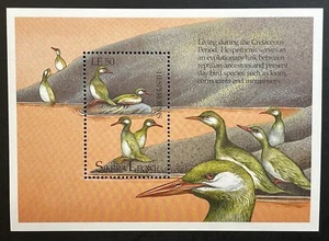 SIERRA LEONE PREHISTORIC ANIMALS STAMPS SS 1992 MNH HERPPERORNIS DINOSAUR BIRD 1 - Picture 1 of 1
