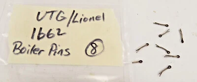 VINTAGE / O SCALE / LIONEL / LOCOMOTIVE #1662 / 8 BOILER PINS / HTF / PARTS  - Image 1 of 2